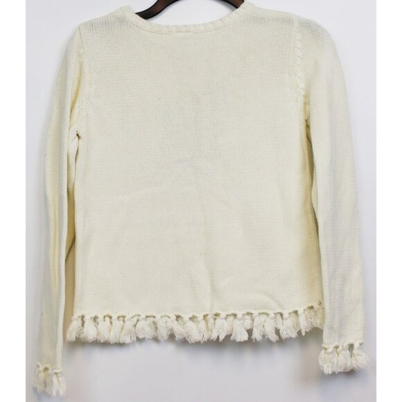 2006 Gymboree Park City Luxe White Giddy Up Fringe Sweater sz 10 Pony Girls Cute - Picture 4 of 6